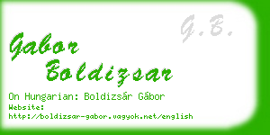 gabor boldizsar business card
