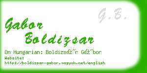 gabor boldizsar business card